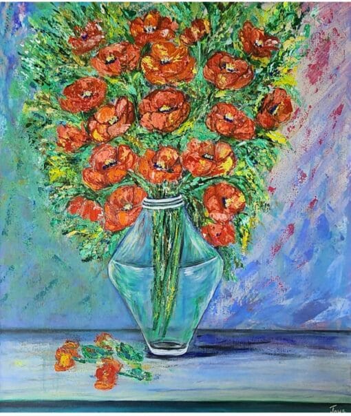 Poppies in a vase