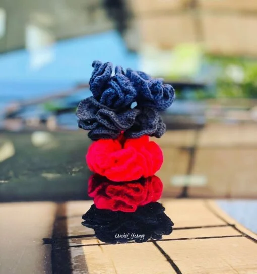 ⁦Crochet Hair Scrunchies⁩ - الصورة ⁦2⁩