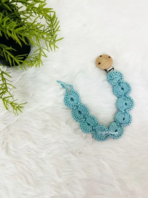 Crochet Blue Pacifier - Image 2