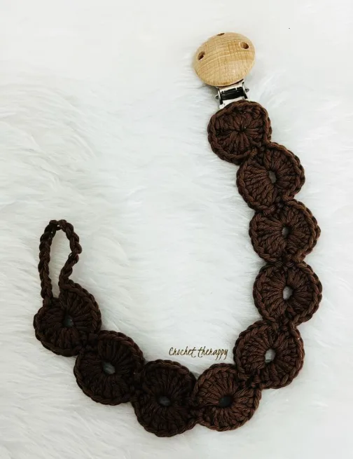 Crochet Brown Pacifier