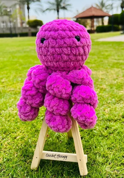 Crochet Purple Octopus Toy