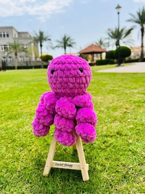 Crochet Purple Octopus Toy - Image 2