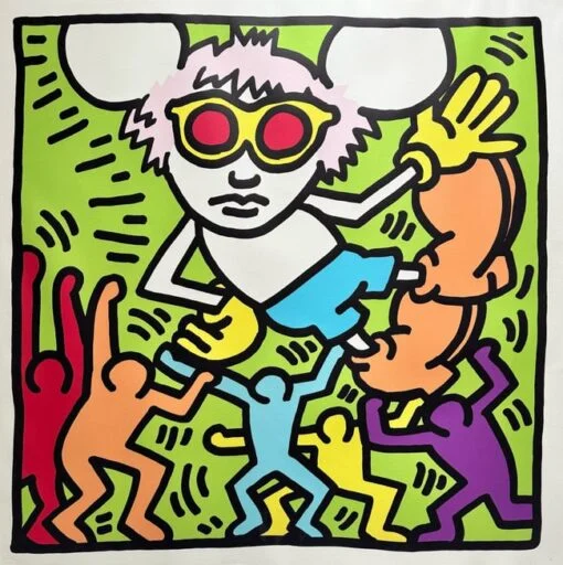 ⁦Keith Haring 1958 - 1990 Title Andy Mouse Unsigned and unnumbered work Year 1986⁩ - الصورة ⁦2⁩