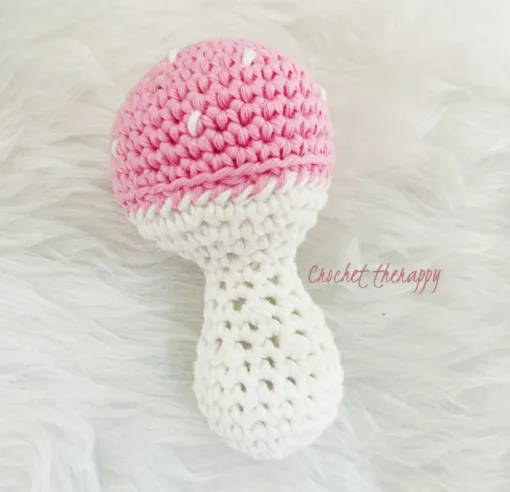 Crochet Mushroom Rattle