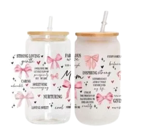 550 ml Customized Glass Cup For Mom