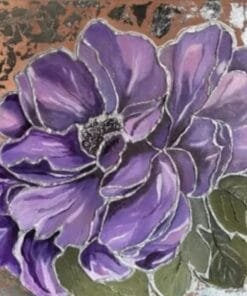 Purple Bloom Texture acrylic painting