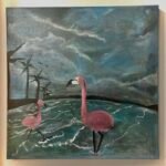 Harmony of the wind and flamingo