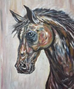 A striking oil painting capturing the power and grace of a horse in bold brushstrokes and rich earthy tones. This expressive artwork brings movement, depth, and emotion to any space. Perfect for horse lovers and art collectors.