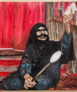 Alternative view of Qatari culture heritage in her hand