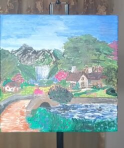 Alternative view of Serenity in the Valley – Nature Landscape Oil Painting