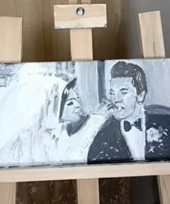 Alternative view of "Elvis & Priscilla - Wedding Portrait in Black & White"
