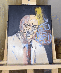 Alternative view of The Voice of Lebanon – Oil Painting of Wadih El Safi