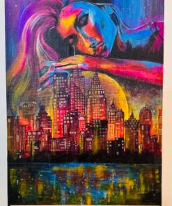 Alternative view of “She lay where the sky meets the city”