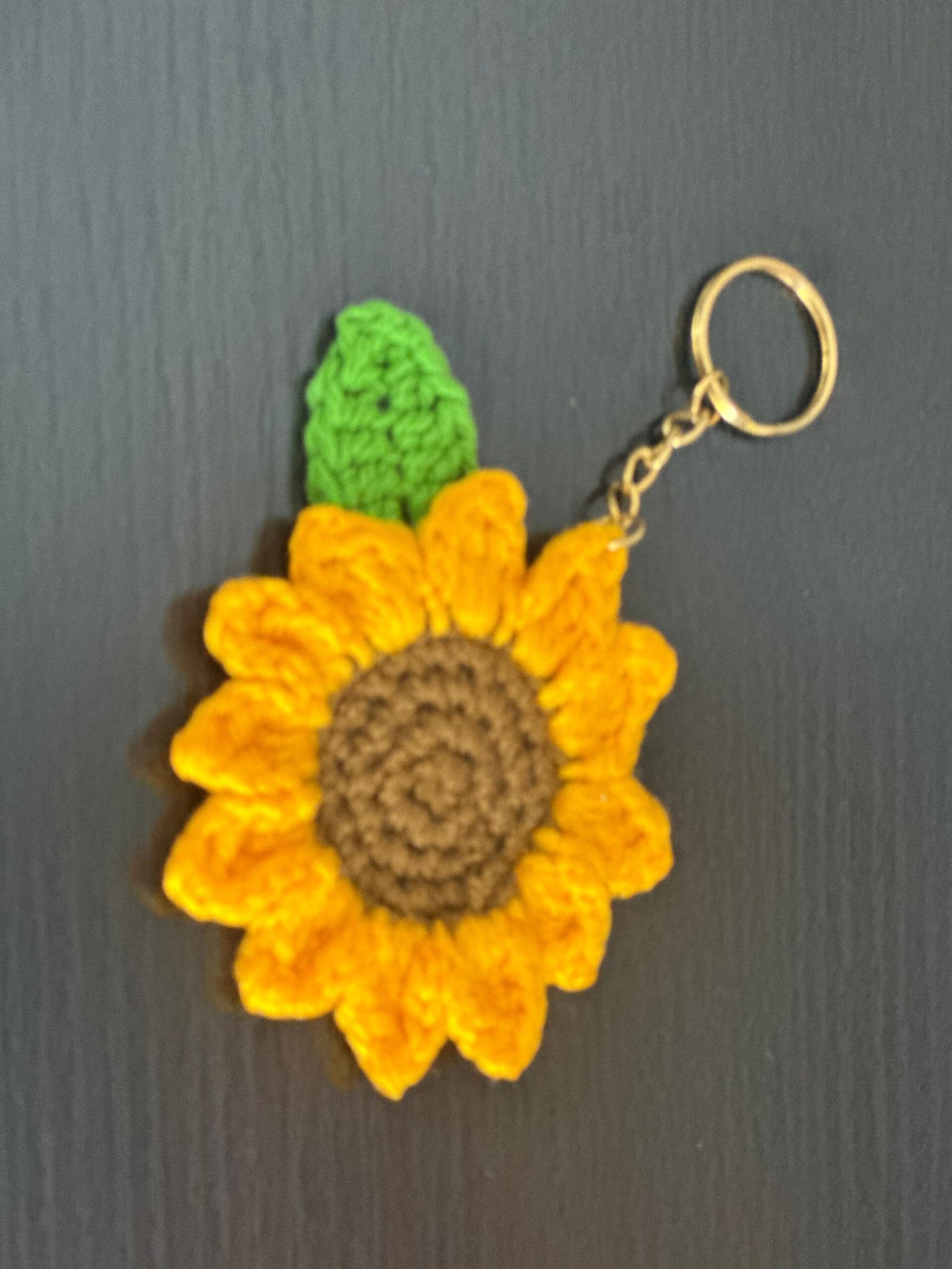 Crochet Sunflower Keychain