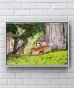 Alternative view of Rusted car