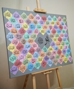 Asmaul-husna hand painted calligraphy
