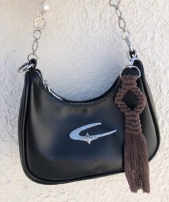 Alternative view of Long Diamond Keychain with Tassles